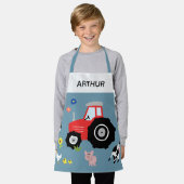 Jungen Niedlich, moderne landwirtschaftliche Nutzt Schürze (Getragen)