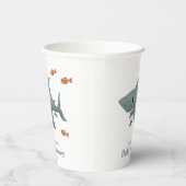 Jungen Niedlich Ocean Sea Shark Baby Dusche Pappbecher (Rechts)