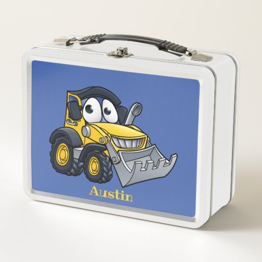 Jungen Niedliche Baugräber Kinder Metall Brotdose (Vorderseite)