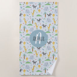 Jungen Niedliche Jungle Safari Tiere Zebra Kinder Strandtuch