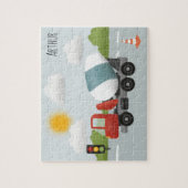 Jungen Niedliche Straßenbau Cartoon Kinder Puzzle (Vertikal)