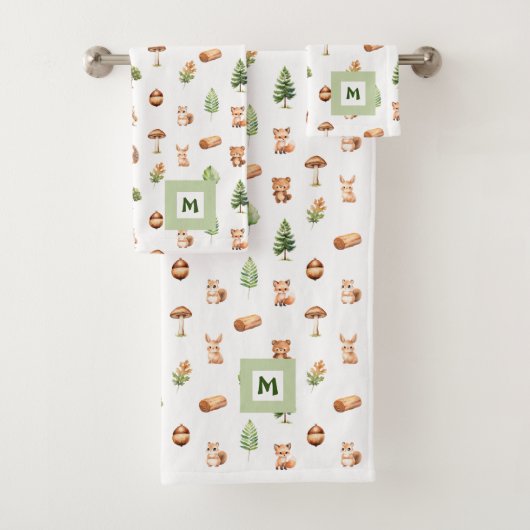 Jungen Niedliche Waldtiere Badhandtuch Set (Insitu)