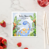 Jungen Niedliche Wasserfarbe Dinosaurier Jungle Ba Serviette (Beispiel)