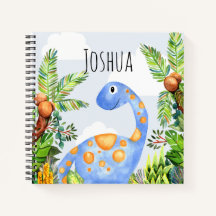 Jungen Niedliche Wasserfarbe Dinosaurier und Name