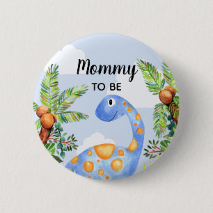 Jungen Niedlichen Dinosaurier Mami zu sein Baby Du Button