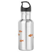 Jungen Niedlicher Blauer Ozean Hai Kinderschule Edelstahlflasche (Rückseite)