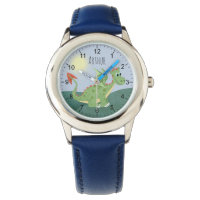 Jungen Niedlicher Green Dragon Cartoon mit Name Ki