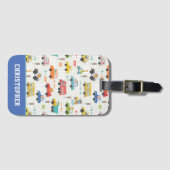 Jungen Niedlicher Transportwagenmuster Personalisi Gepäckanhänger (Vorderseite (Horizontal))