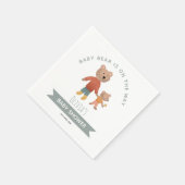 Jungen Niedlicher Waldhühner Serviette (Ecke)