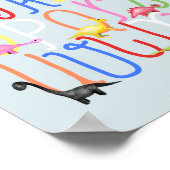 Jungen Niedliches Kinderzimmer Dinosaur ABC Alphab Poster (Ecke)