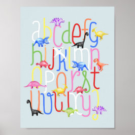 Jungen Niedliches Kinderzimmer Dinosaur ABC Alphab Poster
