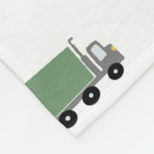 Jungen Niedliches Transportwagenmuster Monogramm N Fleecedecke (Ecke)