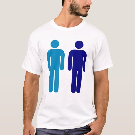Jungen-nur Gay Pride-Blau-Männer T-Shirt (Vorderseite)