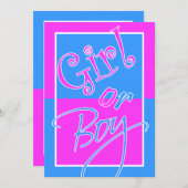 Jungen- oder Mädchengeschlecht decken neutrale Einladung (Vorne/Hinten)