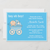 Jungen-oh Babyparty-Einladung Einladung (Vorderseite)
