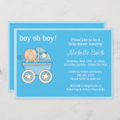 Jungen-oh Babyparty-Einladung Einladung (Vorne/Hinten)