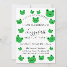Jungen-Party-Frosch-Erster-Geburtstag 