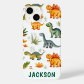 Jungen Personalisiert Niedliche Dinosaurier iPhone Case-Mate iPhone Hülle (Rückseite)