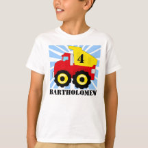 Jungen-personalisierter Kipper-Geburtstags-T -
