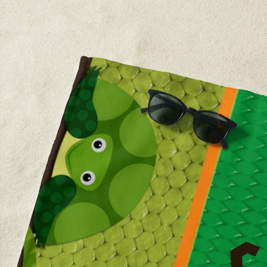 Jungen-personalisiertes Reptil-Badetuch Strandtuch (Beispiel)