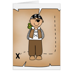 Jungen-Pirat und Karte