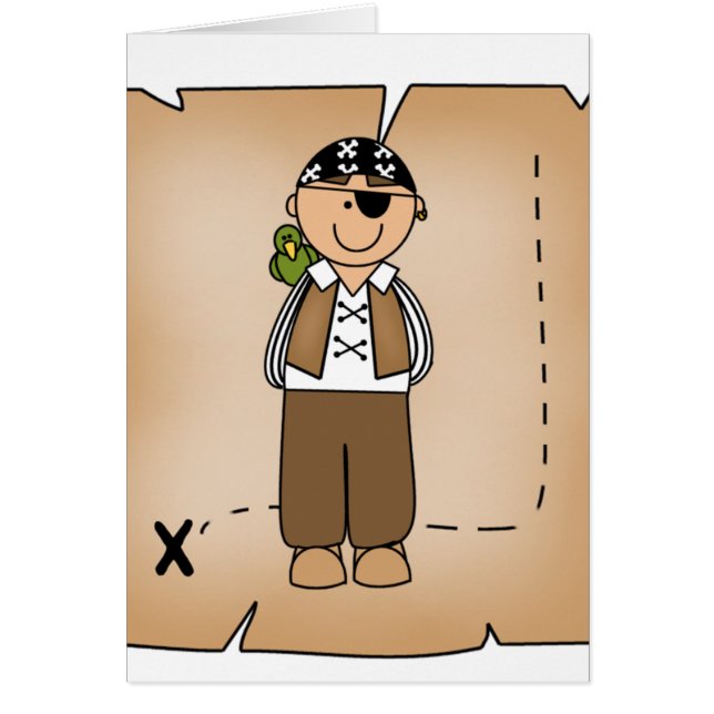 Jungen-Pirat und Karte (Vorne)