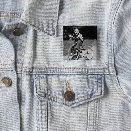 Jungen-Reitdreirad Button (Beispiel)