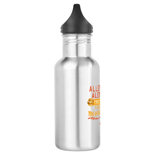 Jungen-Roboter-Baum-Nuss-Allergie-Alarm Edelstahlflasche (Links)
