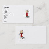 Jungen-rote einheitliche Fußball-Spieler-T - Visitenkarte (Vorne/Hinten)