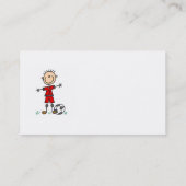 Jungen-rote einheitliche Fußball-Spieler-T - Visitenkarte (Rückseite)