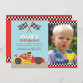 Jungen-rote Einladung (Vorne/Hinten)