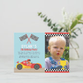 Jungen-rote Einladung (Stehend Vorderseite)