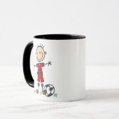 Jungen-roter einheitlicher Fußball Tasse (Vorderseite Links)