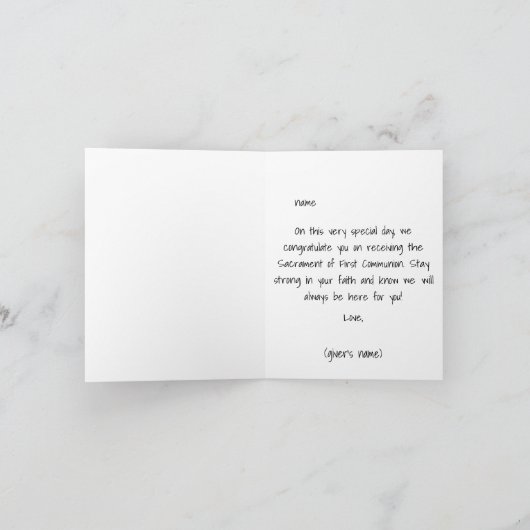 Jungen (Rotes Haar) Erste Gemeindegrüße-Karte Karte (Innenseite)