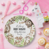 Jungen-Rustic-Woodland-Baby-Shower-Einladung Pappteller (Party)