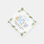 Jungen-Safari-Tier-Baby-Party Serviette (Ecke)