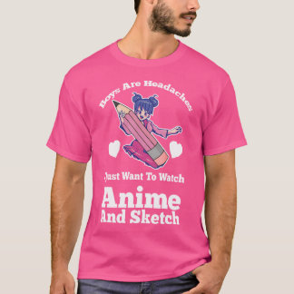 Jungen schauen Anime und Sketch Anime Anime und Sk T-Shirt