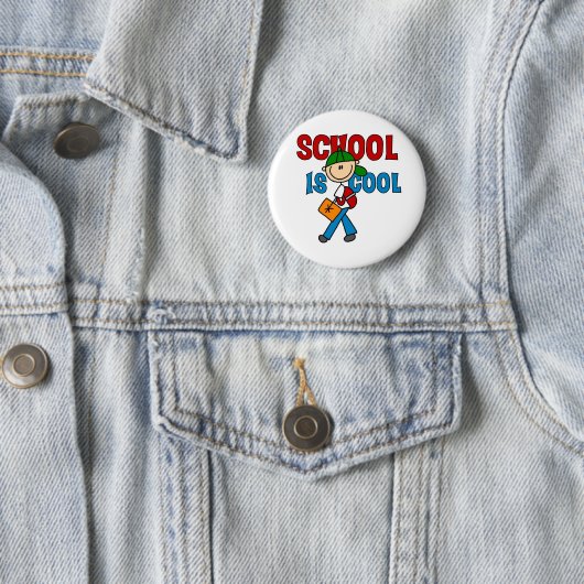 Jungen-Schule ist cool Button (Beispiel)