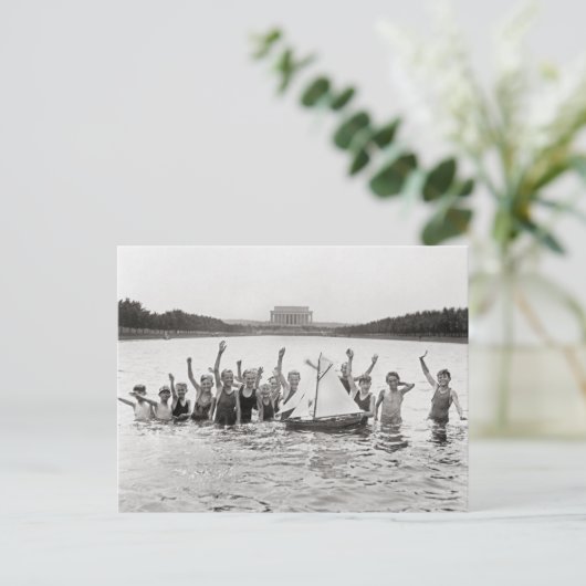 Jungen schwimmen, 1926 postkarte (Stehend Vorderseite)