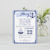 Jungen-See1. Geburtstags-Einladung Einladung (Stehend Vorderseite)