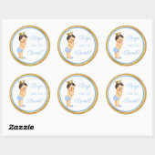 Jungen sind die Bombe! Bath Gift Etc Blue Gold Runder Aufkleber (Blatt)