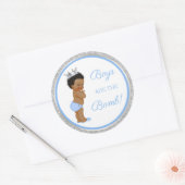 Jungen sind die Bombe! Bath Gift Etc Blue Silver C Runder Aufkleber (Umschlag)