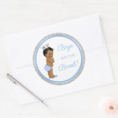 Jungen sind die Bombe! Bath Gift Etc Blue Silver C Runder Aufkleber (Umschlag)