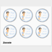 Jungen sind die Bombe! Bath Gift Etc Blue Silver Runder Aufkleber (Blatt)