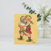 Jungen sind Lichtgewichte - Zille Postkarte (Stehend Vorderseite)