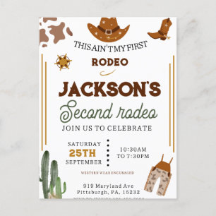 Jungen sind nicht mein erstes Rodeo Cowboy 2. Gebu Postkarte