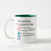 Jungen sind stumme "Wurfs-Felsen an ihnen! " Zweifarbige Tasse (Links)