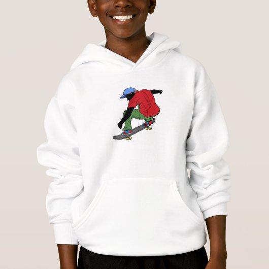 Jungen-Skateboard Hoodie (Vorderseite)