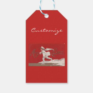 Jungen-Skaten Vintages Thunder_Cove Weihnachten Geschenkanhänger