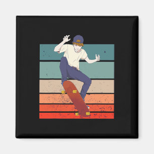 Jungen Skater Junge Skateboardfahren Skate Kultur  Magnet